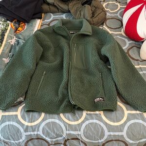 NWOT Eddie Bauer Green Fleece Jacket